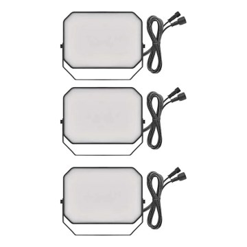 SET 3x Foco LED RGBIC regulable para exterior GoSmart LED/14W/230V 3000-6500K IP65 Wi-Fi Tuya