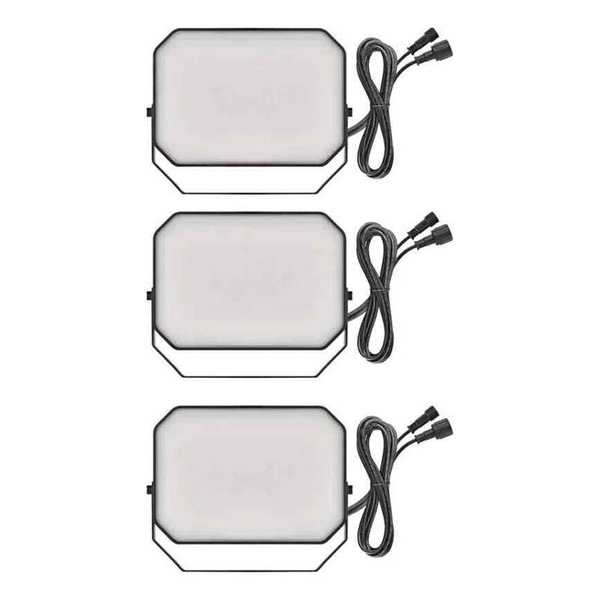 SET 3x Foco LED RGBIC regulable para exterior GoSmart LED/14W/230V 3000-6500K IP65 Wi-Fi Tuya