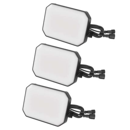 SET 3x Foco LED RGBIC regulable para exterior GoSmart LED/14W/230V 3000-6500K IP65 Wi-Fi Tuya