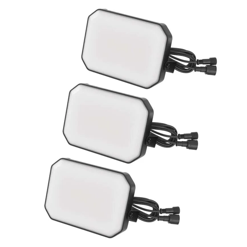 SET 3x Foco LED RGBIC regulable para exterior GoSmart LED/14W/230V 3000-6500K IP65 Wi-Fi Tuya
