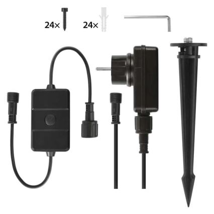 SET 3x Foco LED RGBIC regulable para exterior GoSmart LED/14W/230V 3000-6500K IP65 Wi-Fi Tuya