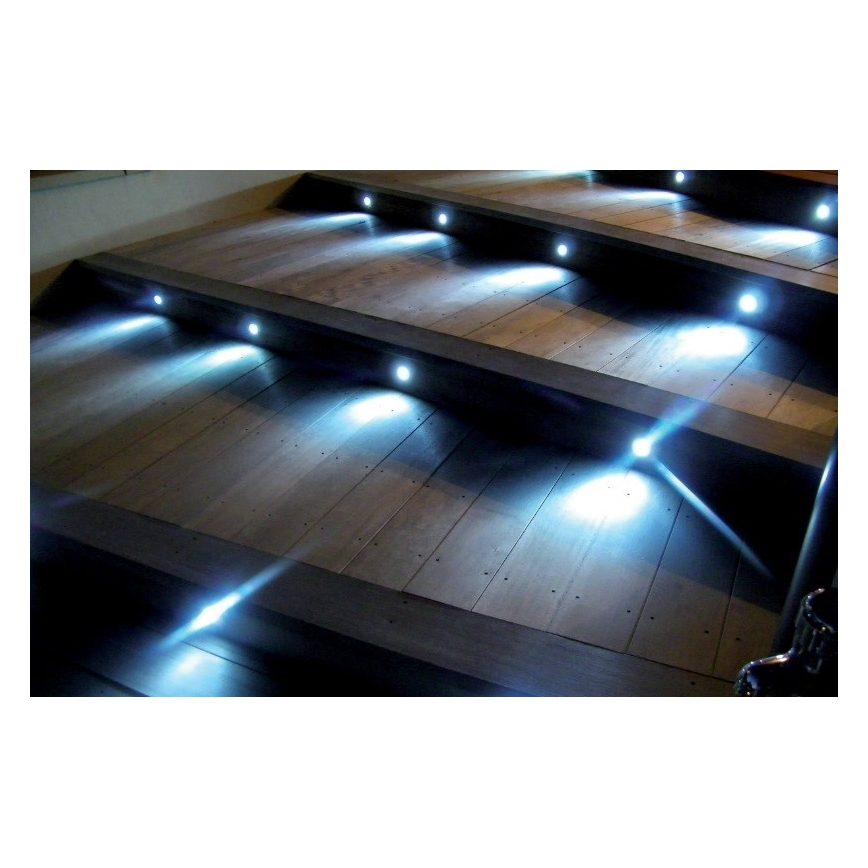 SET 3x Lámpara empotrable de exterior LED EASY CONNECT LED/1,2W/230V azul IP67