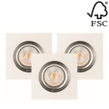 SET 3x Lámpara empotrable LED VITAR 1xGU10/5W/230V concreto - FSC Certificado