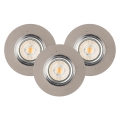 SET 3x Lámpara empotrable LED VITAR 1xGU10/5W/230V concreto – FSC Certificado