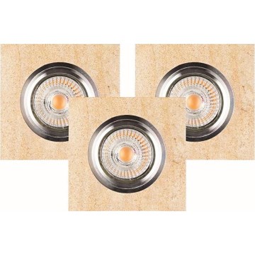 SET 3x Lámpara empotrable LED VITAR 1xGU10/5W/230V CRI 90 arenisca