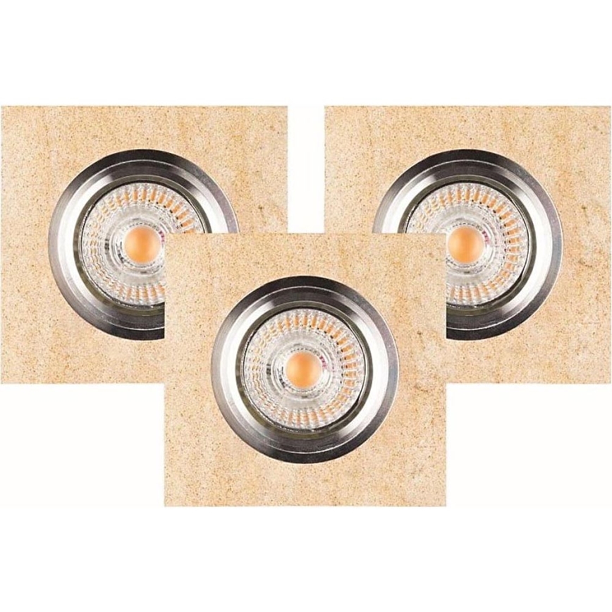 SET 3x Lámpara empotrable LED VITAR 1xGU10/5W/230V CRI 90 arenisca
