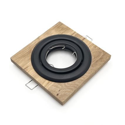 SET 3x Lámpara empotrada TOBBY 1xG9/20W/230V 11,5x11,5 cm roble/negro