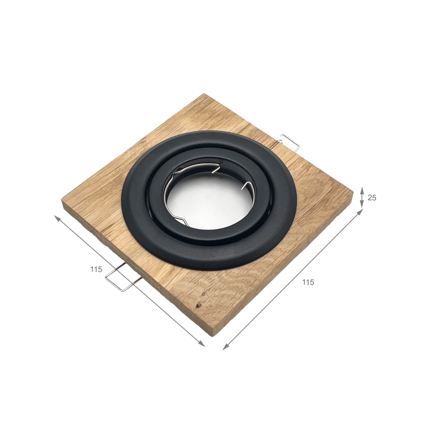 SET 3x Lámpara empotrada TOBBY 1xG9/20W/230V 11,5x11,5 cm roble/negro