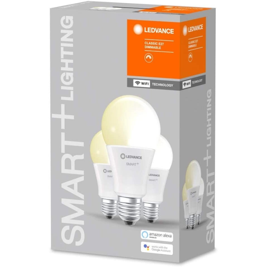SET 3x LED Bombilla regulable SMART+ E27/14W/230V 2700K Wi-Fi - Ledvance