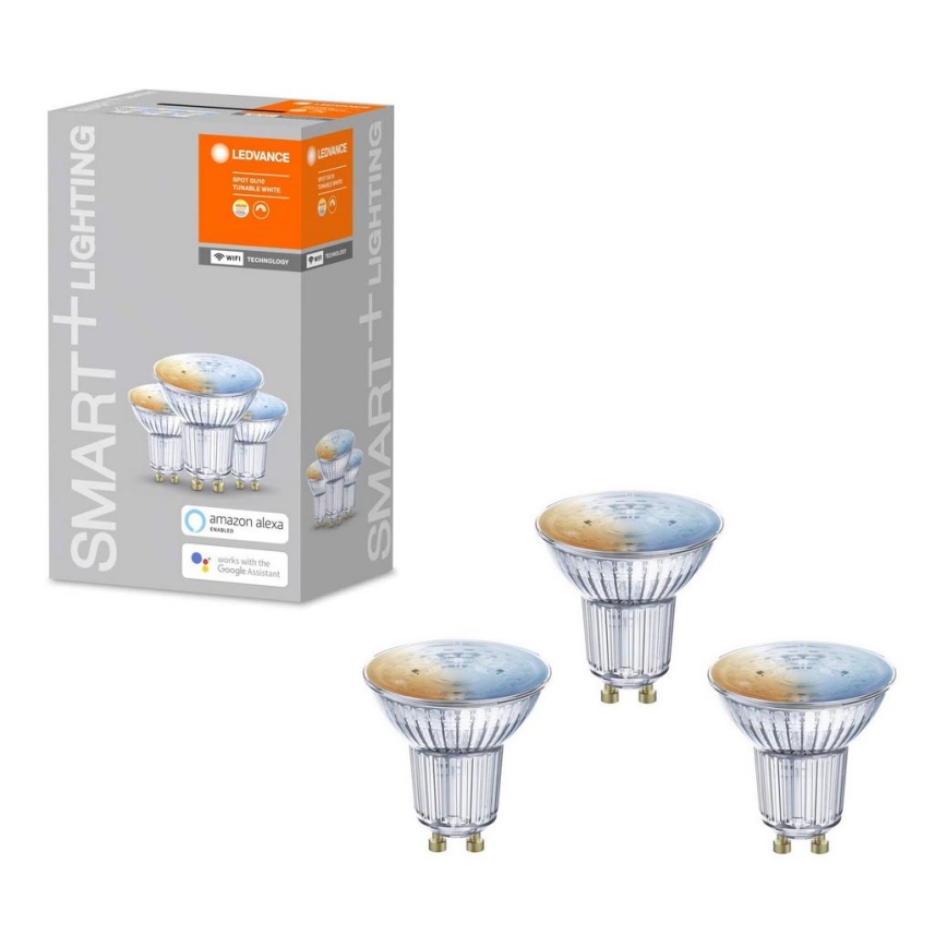 SET 3x LED Bombilla regulable SMART+ GU10/5W/230V 2700K-6500K Wi-Fi - Ledvance