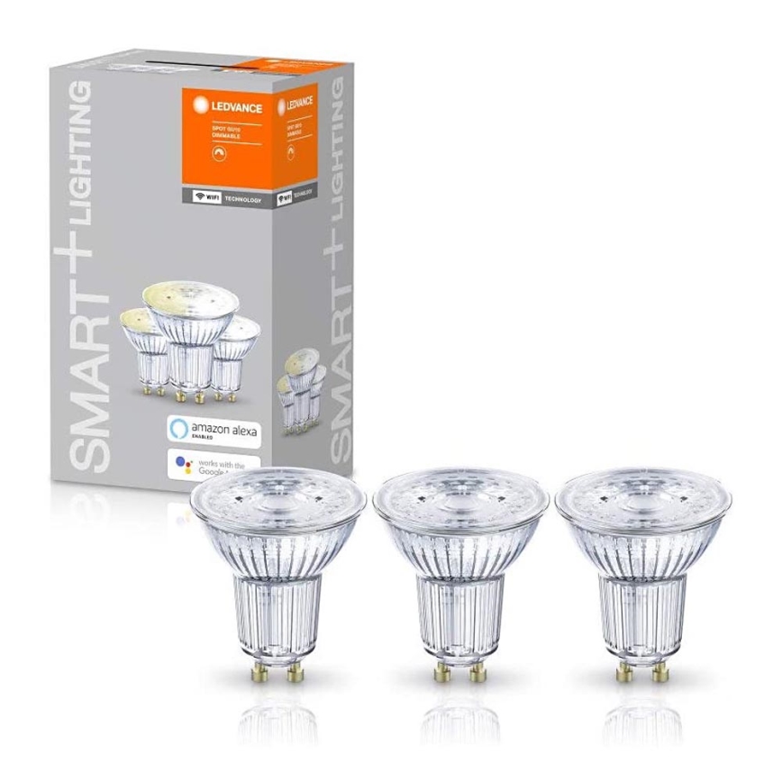 SET 3x LED Bombilla regulable SMART+ GU10/5W/230V 2700K Wi-Fi - Ledvance