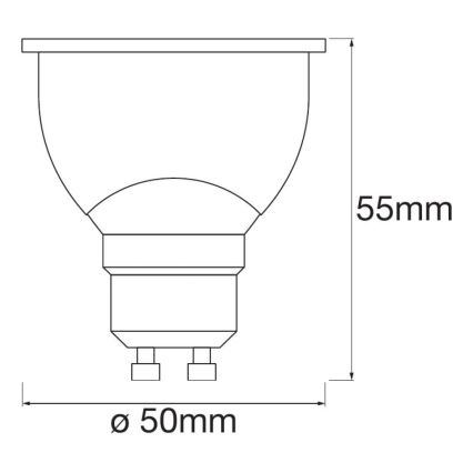 SET 3x LED Bombilla regulable SMART+ GU10/5W/230V 2700K Wi-Fi - Ledvance