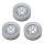 SET 3x LED Luz de orientación táctil 1xLED/2W/4,5V plateado