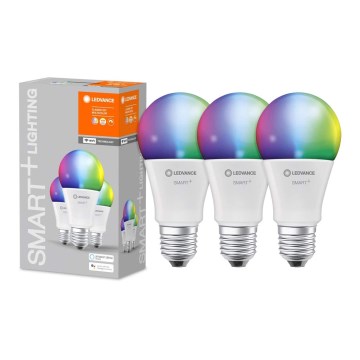 SET 3x LED RGB Bombilla regulable SMART+ E27/14W/230V 2700K-6500K Wi-Fi - Ledvance