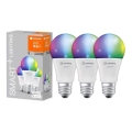 SET 3x LED RGB Bombilla regulable SMART+ E27/9W/230V 2700K-6500K Wi-Fi - Ledvance