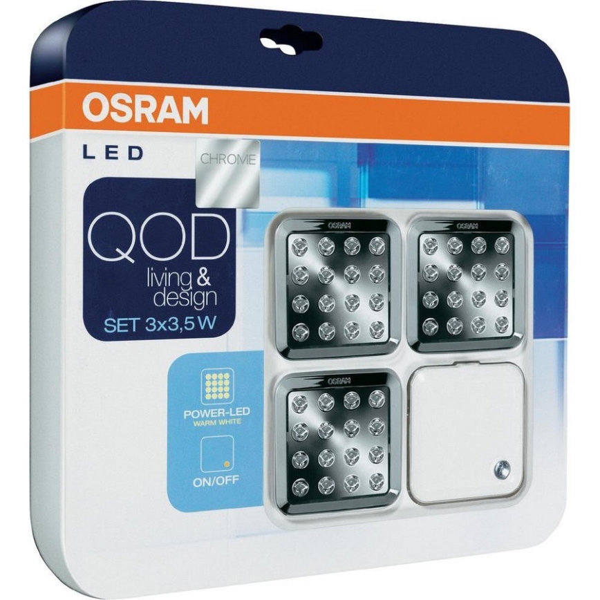 SET 3x Luz LED mueble de cocina QOD LED/3,5W/230V 3000K - Osram