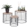 SET 3x Soporte para flores diá. 19/23/28 cm negro/beige