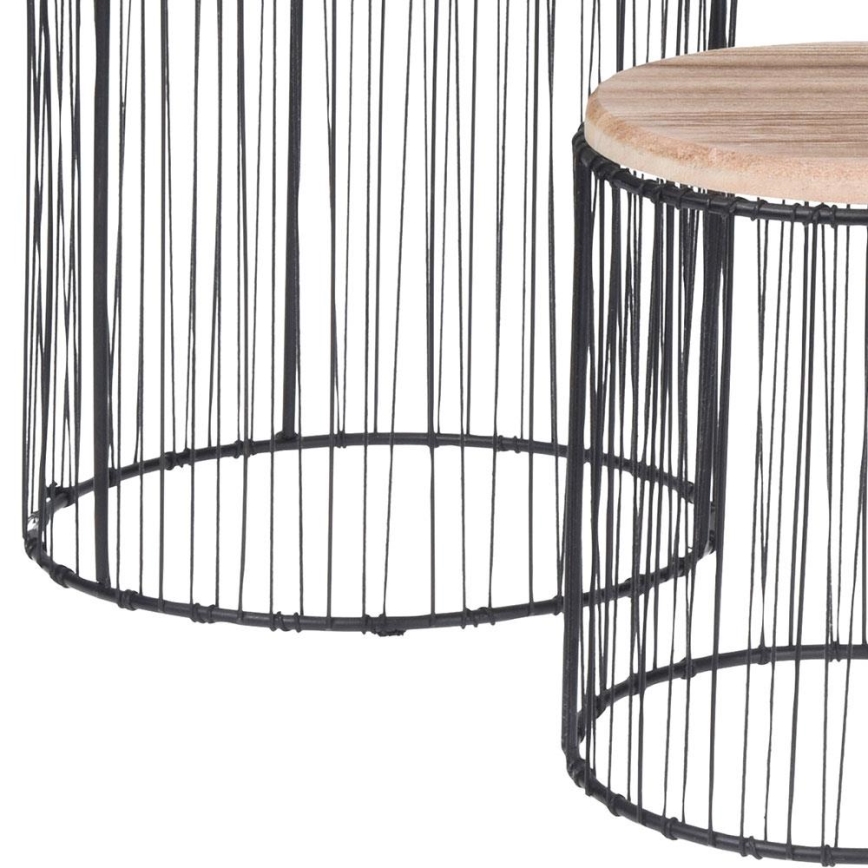 SET 3x Soporte para flores diá. 19/23/28 cm negro/beige