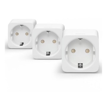 SET 3x Toma inteligente Philips Hue Inteligente enchufe EU SCHUKO