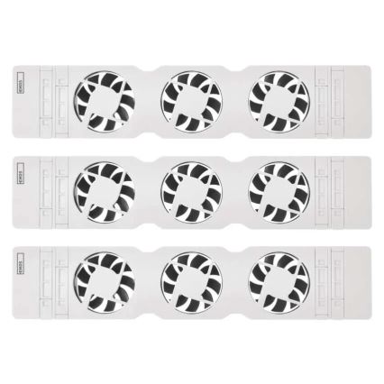 SET 3x Ventilador de radiador 5/230V blanco