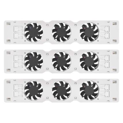 SET 3x Ventilador de radiador 5/230V blanco