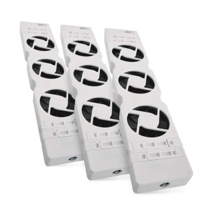 SET 3x Ventilador de radiador 5/230V blanco