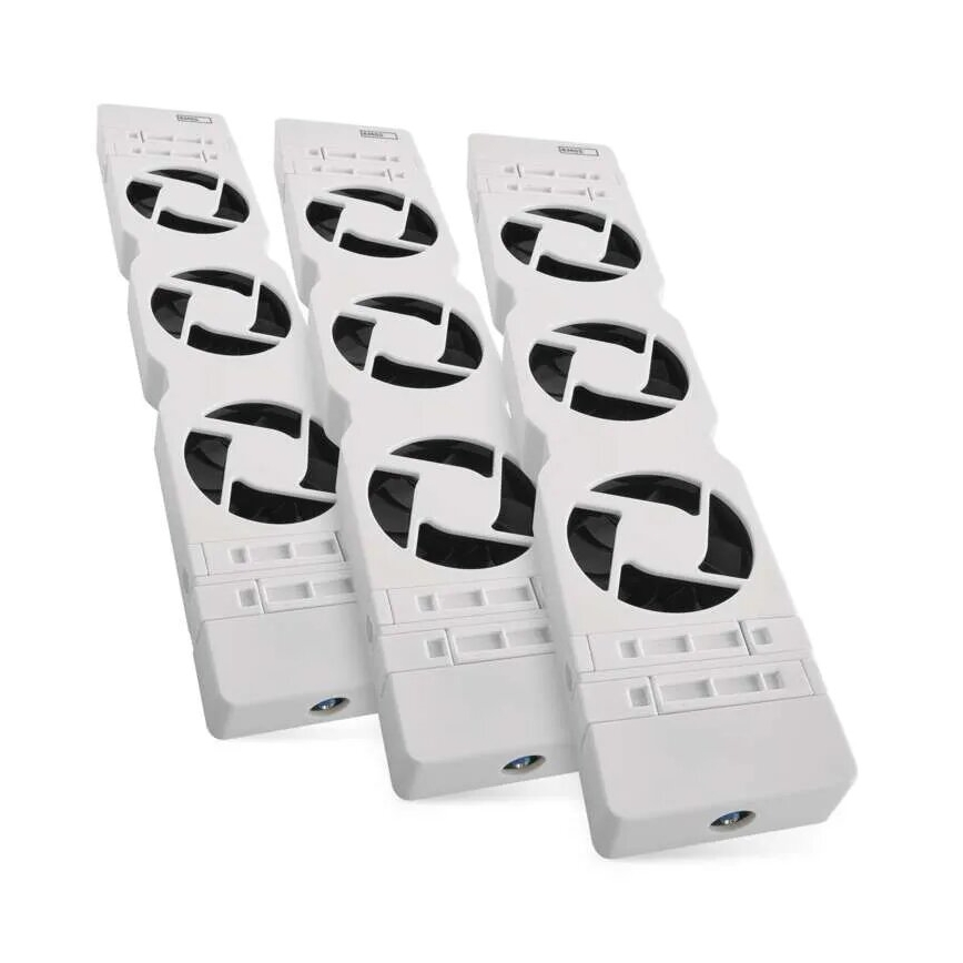 SET 3x Ventilador de radiador 5/230V blanco