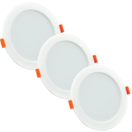 SET 3xLED Lámpara empotrable de baño MIRO LED/6W/230V IP44