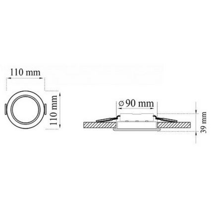 SET 3xLED Lámpara empotrable de baño MIRO LED/6W/230V IP44