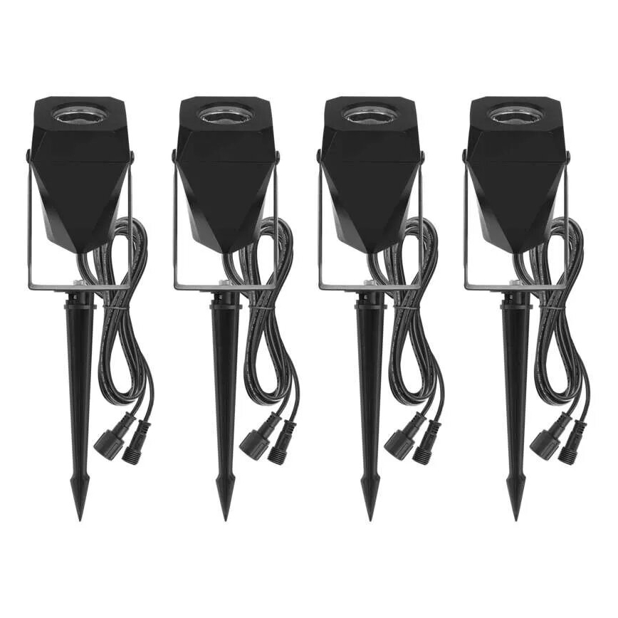 SET 4x Lámpara LED RGBIC regulable para exterior LED/7W/230V 3000-6500K IP65 Wi-Fi Tuya