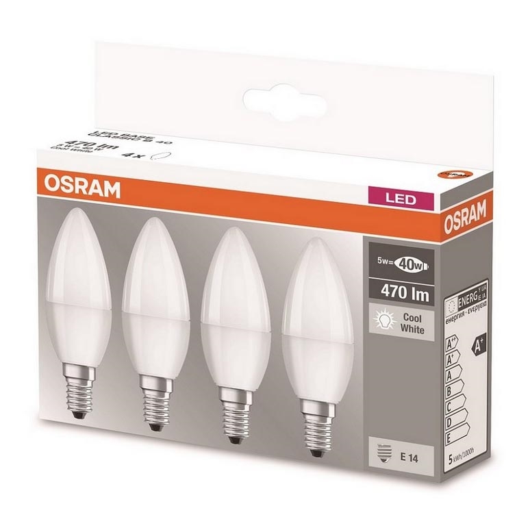 SET 4xLED Bombilla E14/5W/230V 4000K - Osram