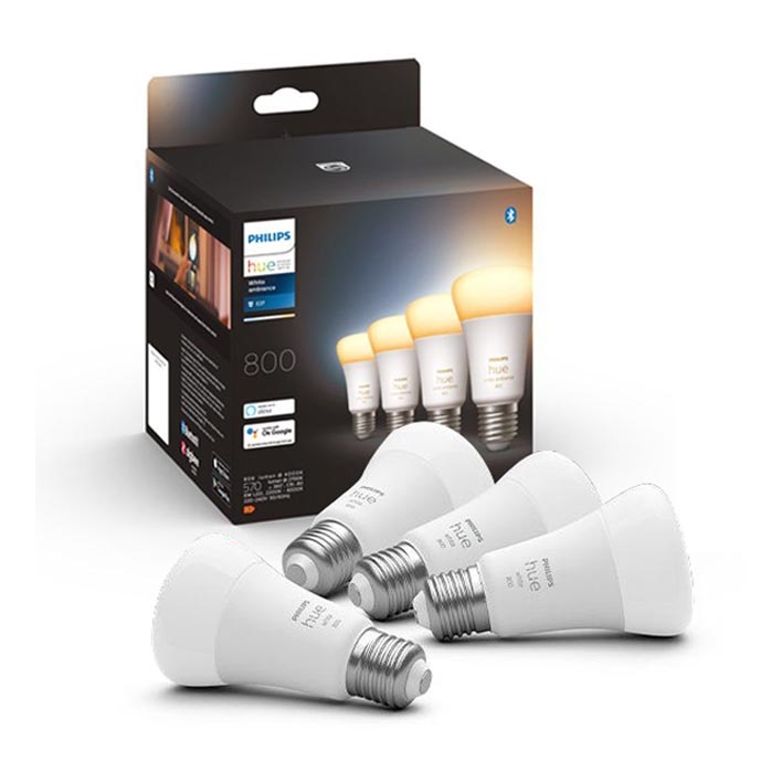 SET 4xLED Bombilla regulable Philips Hue WHITE AMBIANCE E27/6W/230V 2200-6500K