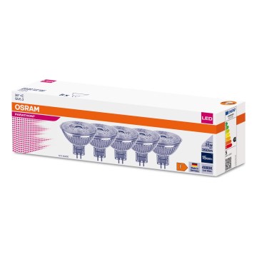 SET 5x Bombilla LED MR16 GU5,3/3,8W/12V 4000K 36° - Osram