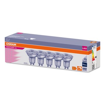 SET 5x Bombilla LED regulable PAR16 GU10/4,5W/230V 4000K 36° - Osram