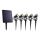 SET 5x Lámpara LED de exterior con panel sol. LED/4000 mAh IP44