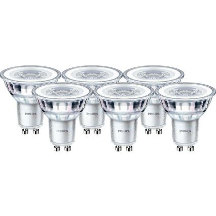 SET 6x Bombilla LED Philips GU10/4,6W/230V 2700K