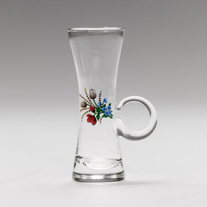 Set 6x copa de licor con asa transparente con motivo de ramo de flores n° 5