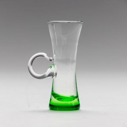Set 6x copa de licor con asa verde