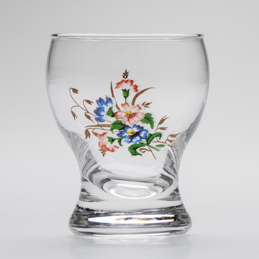 Set 6x copas de licor transparente - motivo floral n.º 3