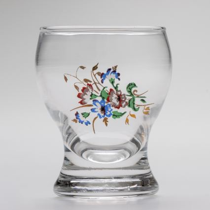 Set 6x copas de licor transparente - motivo floral n° 4