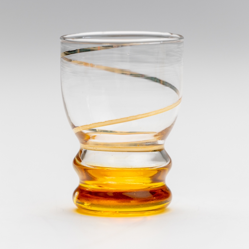Set 6x Vaso de chupito transparente amarillo