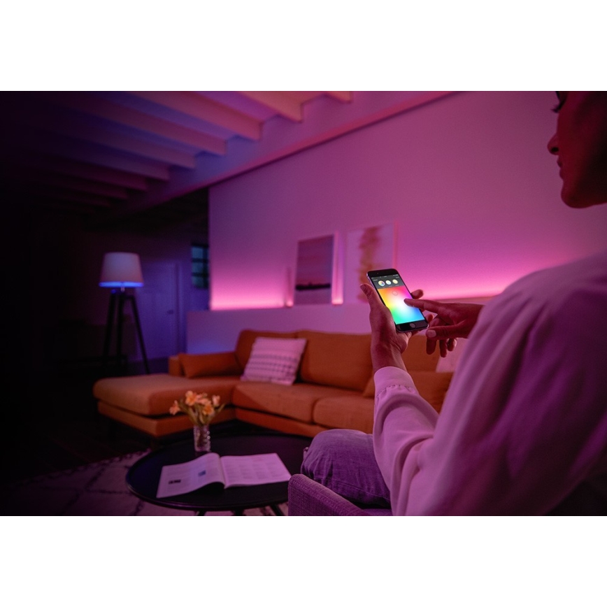 Set básico Philips Hue WHITE AND COLOR AMBIANCE 2xE27/9W/230V 2000-6500K + dispositivo de conexión