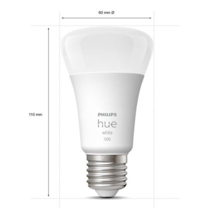 Set básico Philips Hue WHITE 2xE27/9,5W 2700K + dispositivo de conexión