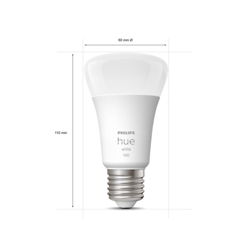 Set básico Philips Hue WHITE 2xE27/9,5W 2700K + dispositivo de conexión