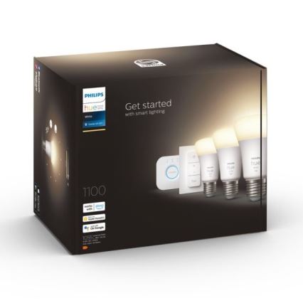 Set básico Philips Hue WHITE 3xE27/9,5W 2700K + dispositivo de conexión