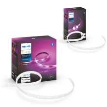 SET - Tira LED RGBW regulable Philips Hue WHITE AND COLOR AMBIANCE 2m LED/20W/230V + Cinta 1m LED/11W/12V