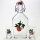 Set vector - 1x grande botella + 2x Vaso de chupito transparente con motivo de frutas