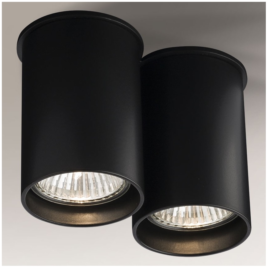 Shilo - Foco 2xGU10/15W/230V 9 cm negro
