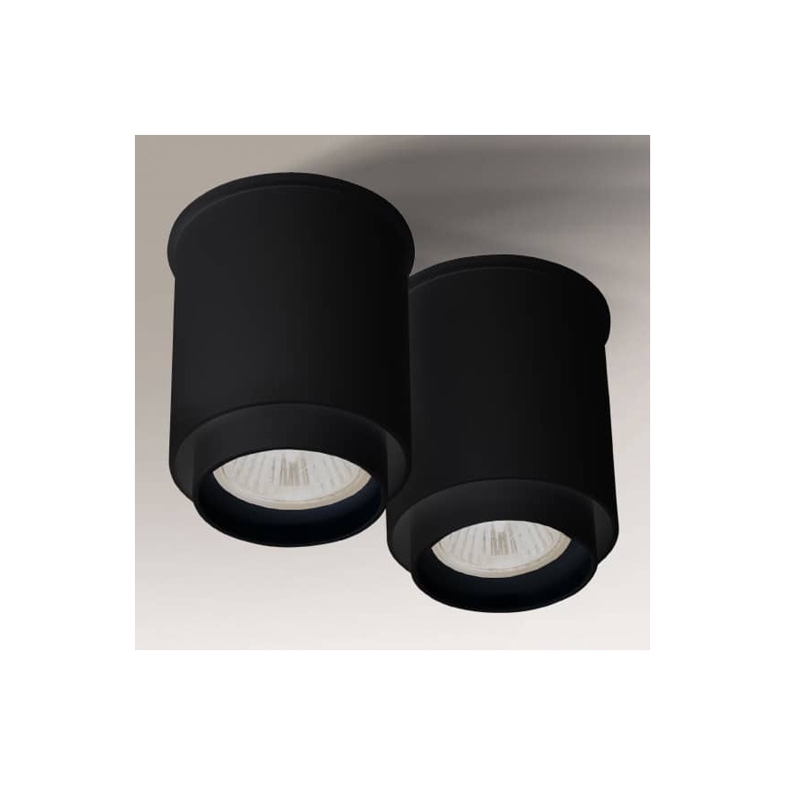 Shilo - Plafón 2xGU10/15W/230V negro