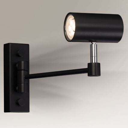 Shilo - Aplique 1xGU10/15W/230V negro